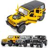 1/22 Масштаб Wrangler, литая под давлением внедорожная модель автомобиля, игрушечная модель автомобиля, 7 открытых дверей, выдвижной игрушечный автомобиль со звуком и светом для детей, коллекция подарков для мальчиков и девочек