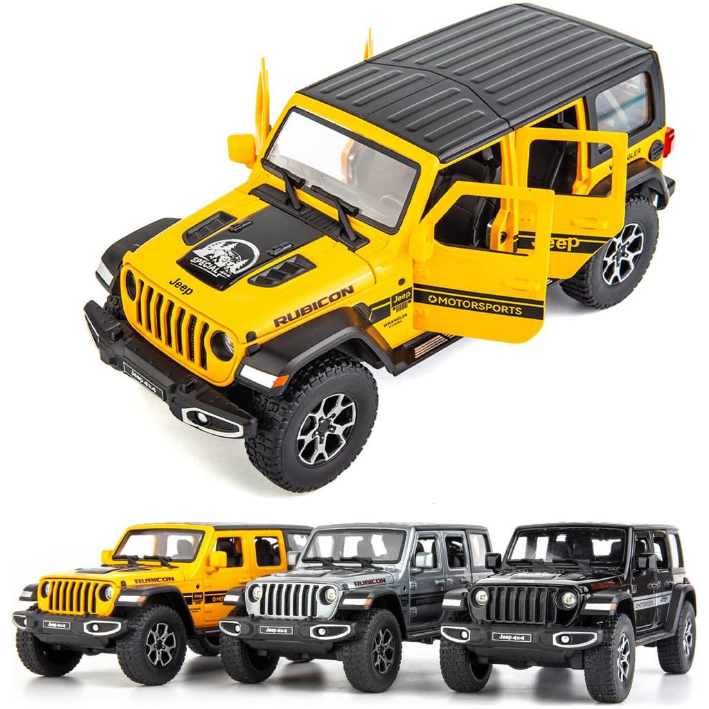 1/22 Масштаб Wrangler, литая под давлением внедорожная модель автомобиля, игрушечная модель автомобиля, 7 открытых дверей, выдвижной игрушечный автомобиль со звуком и светом для детей, коллекция подарков для мальчиков и девочек