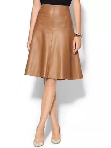 Юбка из натуральной кожи ручной работы из натуральной мягкой овчины на каждый день, для торжеств и торжеств