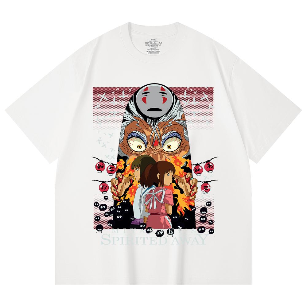 230 Gsm 100% Cotton Ghibli V1 Spirited Away Print Unisex Heavy Cotton T Shirt