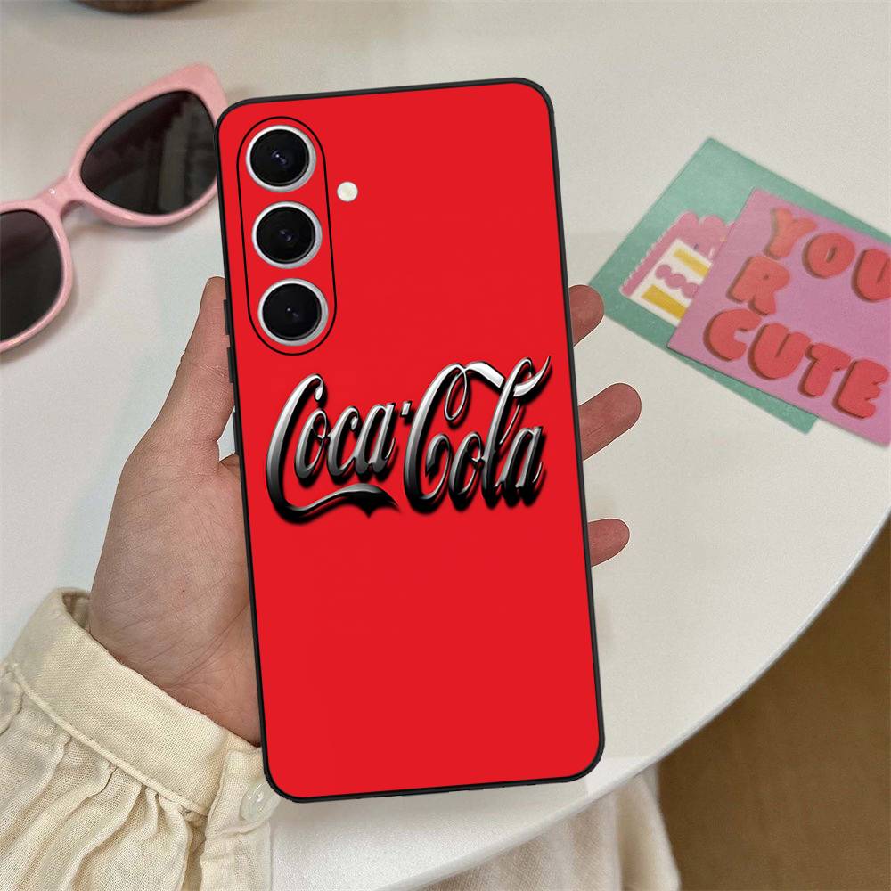 Чехол для телефона C-CocaS-Fashion Cola для Samsung S 24 Fe 25 Ultra Plus 20 Lite 21 30 22 23 24 22 Ultra 5G Fundas