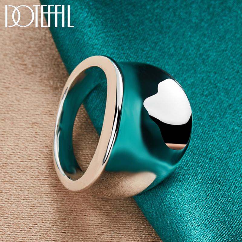 Кольцо с гладким лицом, свадебное ювелирное изделие из стерлингового серебра 925 пробы