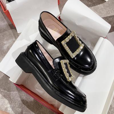 Лоферы на низком каблуке женские британские женские туфли из кожи и на плоской подошве повседневная мода новые черные одинарные туфли Zapatos Mujer