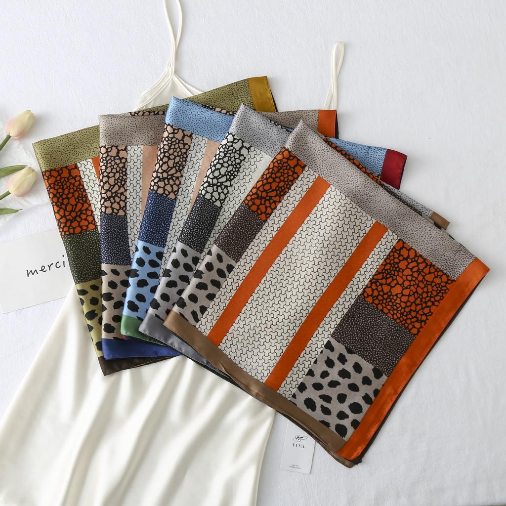 2024 New 70 CM Silk Shirt Decoration Small Square Scarf Fashionable And Versatile Commuting Scarf Neck Protection Scarf