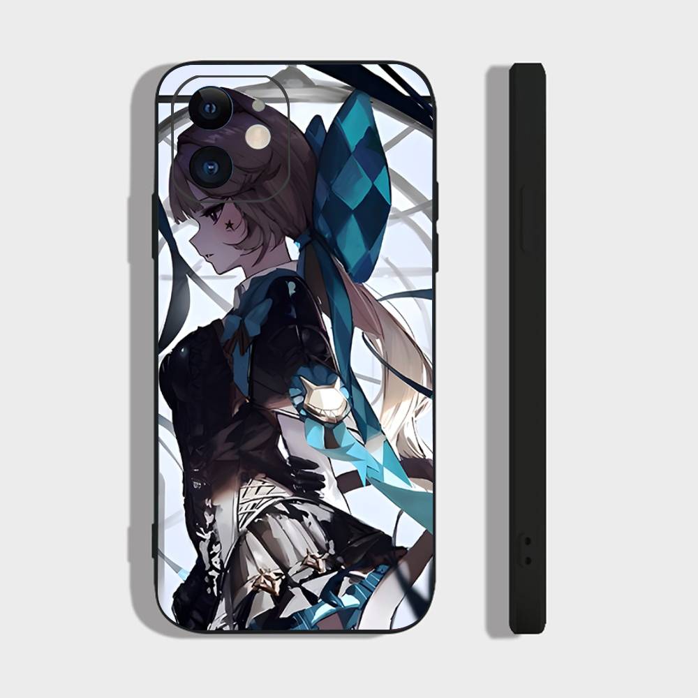 Чехол для телефона Lynette Anime Game Genshin Impact для IPhone 17 Air 16 15 14 13 Pro Max 11 12 Черный силиконовый чехол