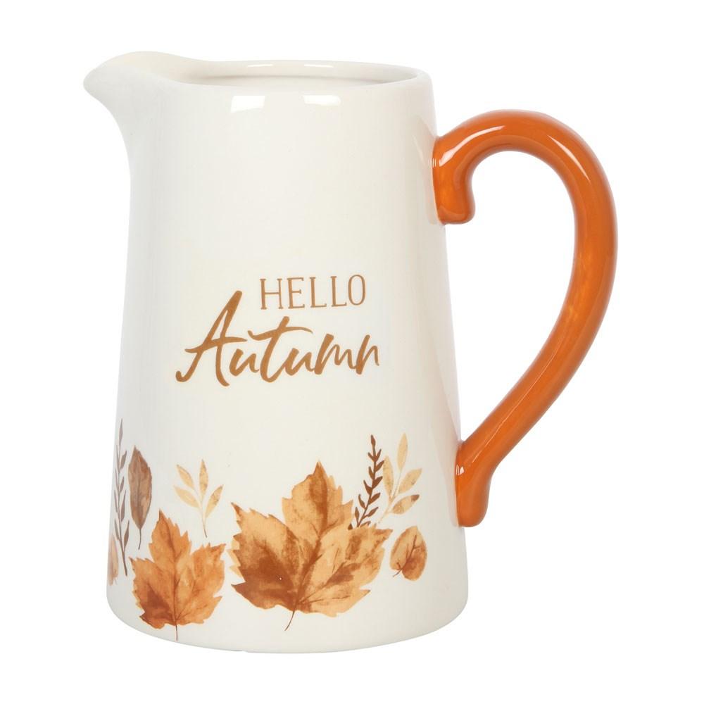 Something Different Hello Autumn Leaf Ceramic Flower Jug
