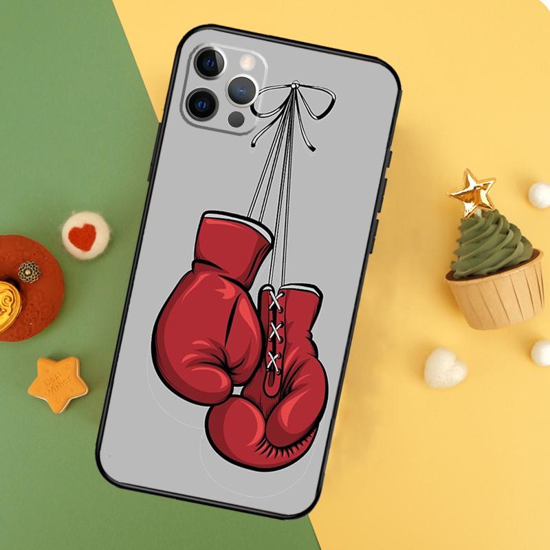 Boxing Gloves Phone Case For iPhone 17 17Air 16 16E 15 14 13 12 11 Pro Max 12 13 Mini Shockproof Cover