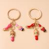 Модный имитация губной помады брелок для ключей Женщины Девочки Высокие каблуки Брелок-подвеска для сумочки Шармы Держатель для ключей своими руками Ювелирные изделия Подарки