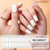 New Solid Color Simple Semi-cured Nail Stickers 20 Finger Gel Nail Stickers