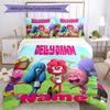 3 шт. Постельное белье с индивидуальным именем Jelly Jamm Комплект: Пододеяльник на молнии, 1 пододеяльник и 2 наволочки, Мягкое и удобное для всех сезонов.