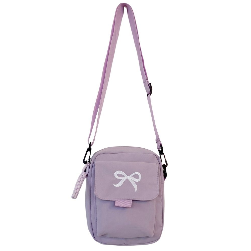 Большая вместительная сумка через плечо в корейском стиле, холщовая сумка на одно плечо с принтом банта для девочек