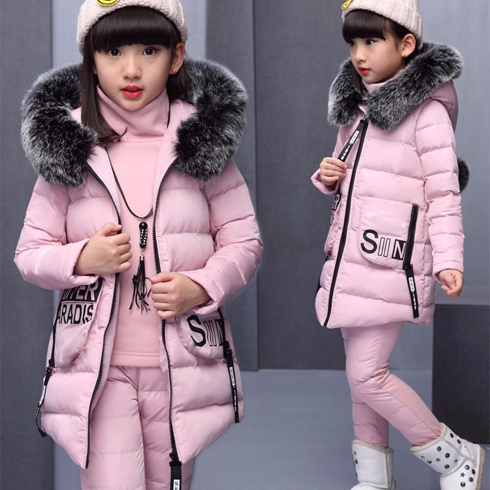 Комплект одежды для девочек, зимняя детская толстовка со звездами, верхняя одежда, наряды, детский теплый костюм для малышей, костюм из 3 предметов