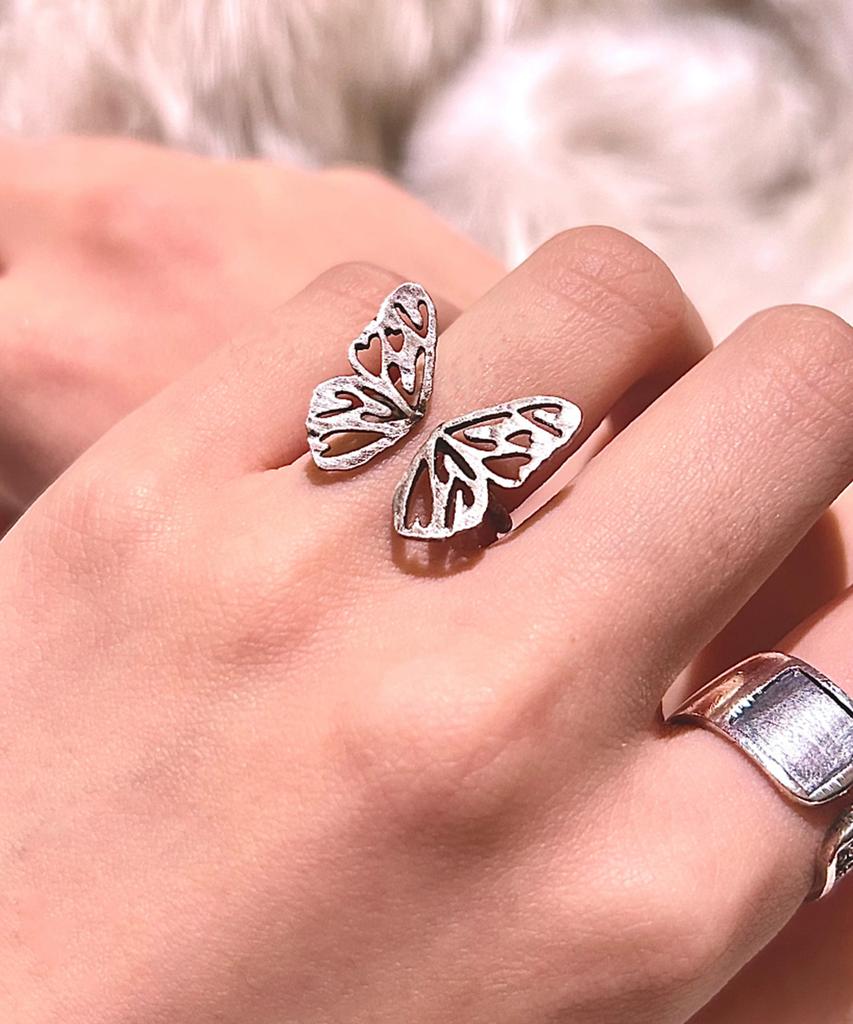 Oesalang Small Butterfly 925 Silver Ring