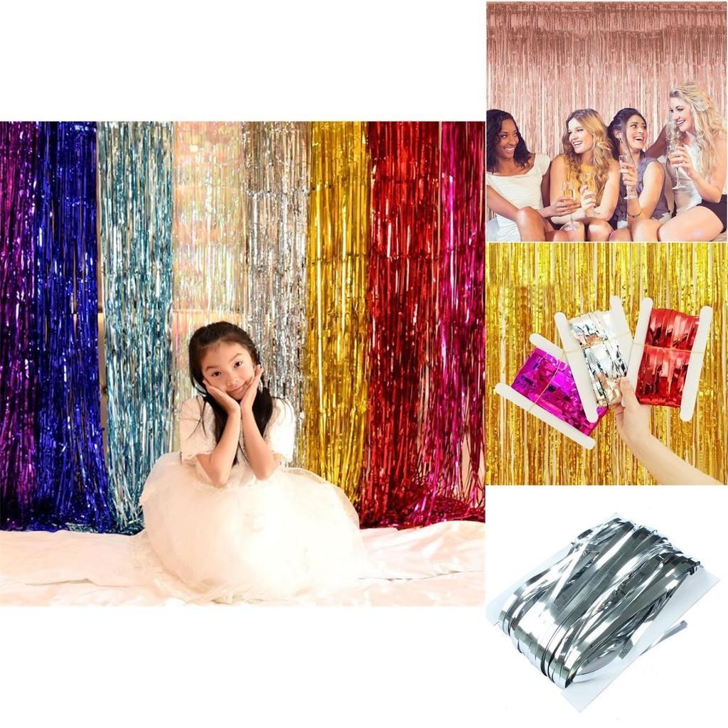 Блестящие фольгированные дождики с глиттером для потрясающих фонов для вечеринок