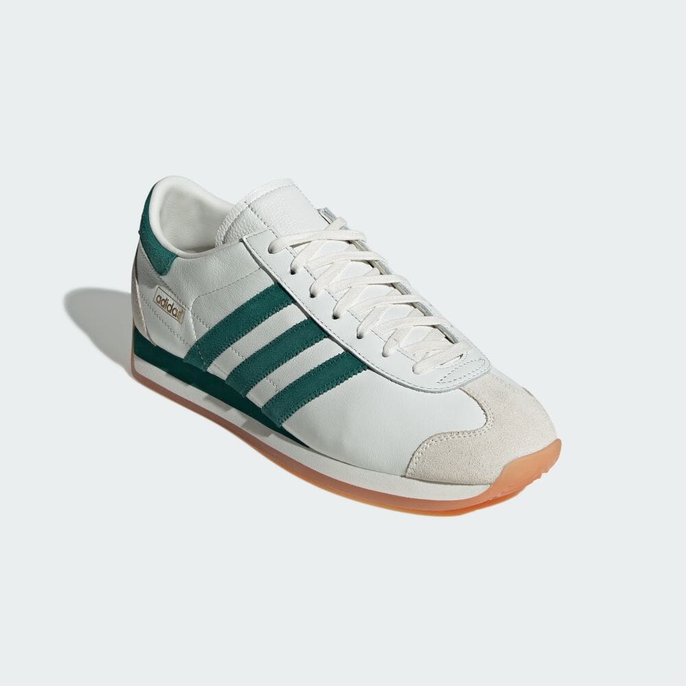Adidas COUNTRY JAPAN Core White Sneakers ORIGINALS Unisex T Toe Shoes JI1099 Core White / College Green / Gum