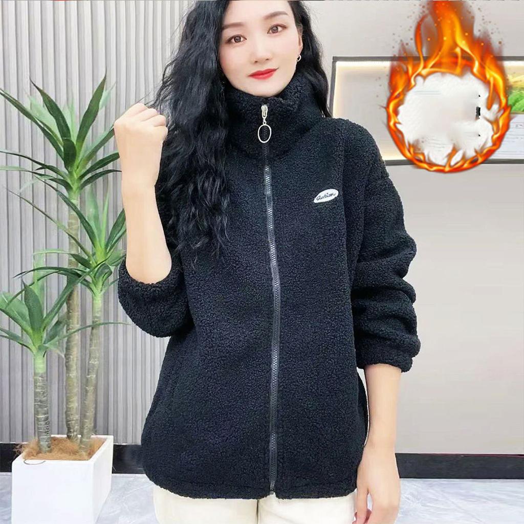 Зимнее женское пальто из овечьей шерсти, бархатная хлопковая куртка, женское пальто, утолщенное, теплая женская верхняя одежда, одежда для мам, большие размеры