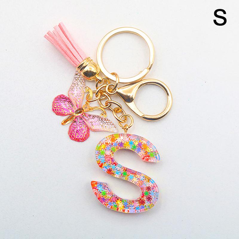 AZ 26 Буква Подвеска Брелок Кисточка Бабочка Подвески Брелоки Женские Украшения Сумка Автомобиль Брелок Подвеска