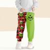 Kids' Fashion Christmas Print Loose-Fit Waistband Casual Sweatpants