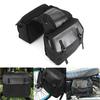 Motorcycle Touring Saddle Bag Black Canvas Waterproof Panniers Motorbike Luggage