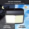 158 LED Solar Wall Lamp Luminouss  With Motion Sensor Human Induction Courtyard Waterproof Stairs Outdoor Wall Light