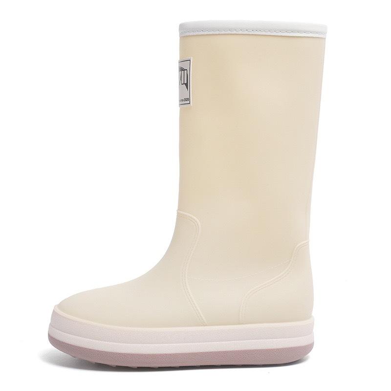 Водонепроницаемые резиновые сапоги с высоким голенищем для пар, обувь для рыбалки и работы, прочная резина, нескользящая подошва, длинное голенище, унисекс, уличная обувь