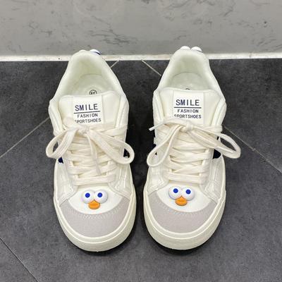 Туфли белые на плоской подошве для женщин, универсальные, удобные, модные, повседневные туфли на шнуровке