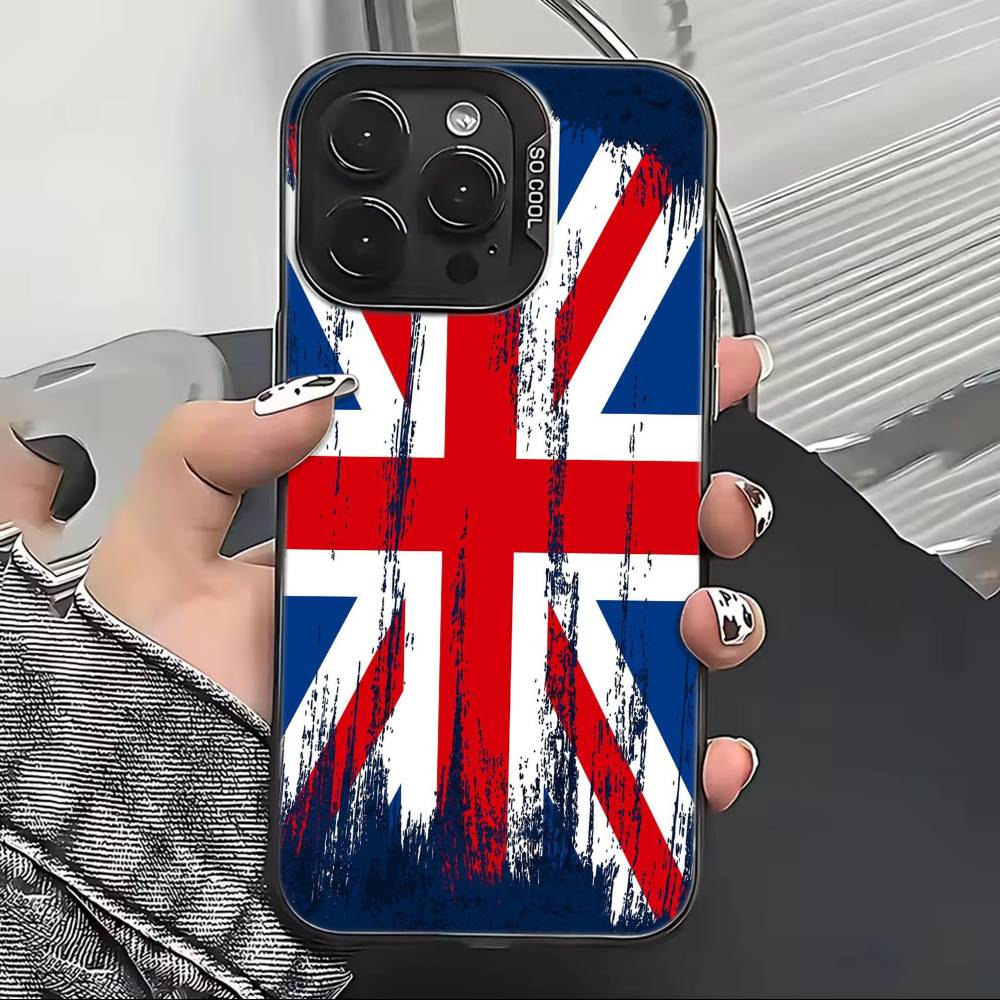 England F-Flag Football matches Phone Case For iPhone 17,16,15,14,13,12,11 Plus,Pro Max,XS,Colored Silver Plated Inside Cover