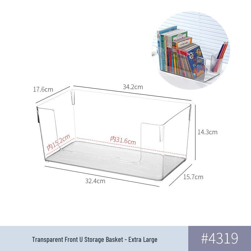 Transparent Kitchen Cabinet Organizer and Under-Sink Storage Box for Snacks and Sundries