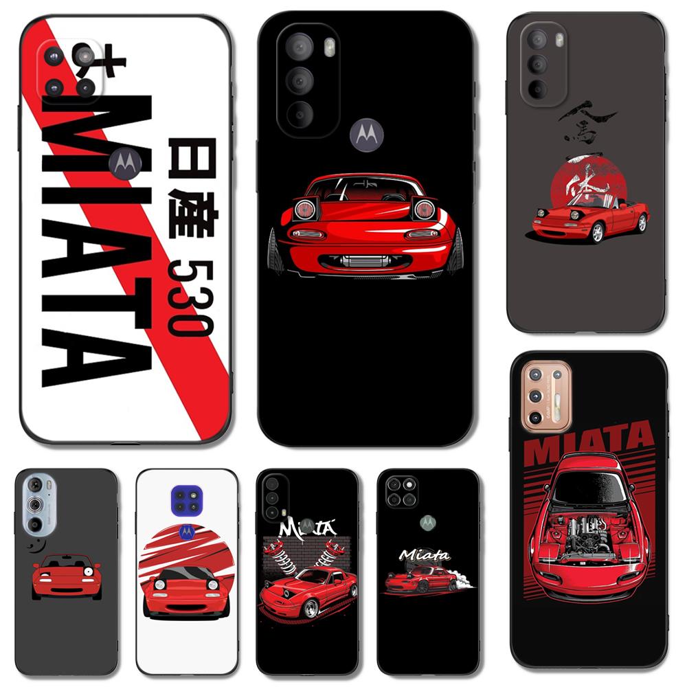 Черный чехол из ТПУ для Motorola Moto G31 G40 Fusion G41 G50 G51 edge30 G10 G20 G30 G100 5G G22 Miata Mx5 Na