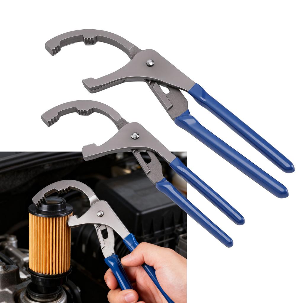 2PCS Oil Filter Wrench Set 9in 12in   Oil Filter Pliers Set for Cars Trucks Engine Filters