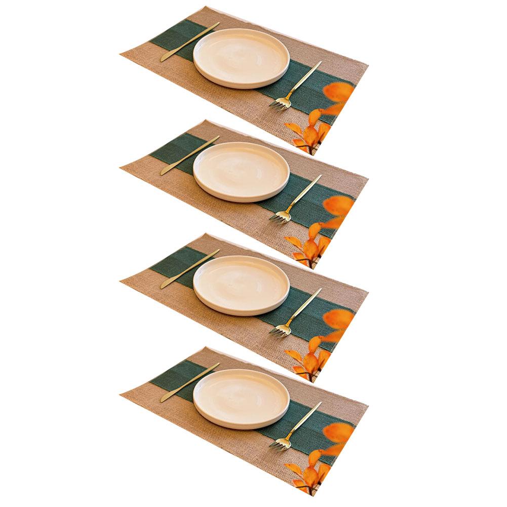 4 шт. Маслостойкий и водонепроницаемый коврик для стола 45*30 см Многофункциональные износостойкие коврики для обеденного стола для отелей, кухонного декора