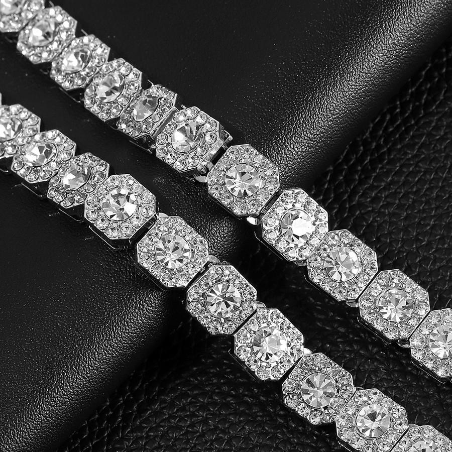 Light Luxury Perfect Round Alloy Rock Sugar Cuban Chain Personalized Necklace Collarbone Sexy Dancing Wear Rock Sugar Chain