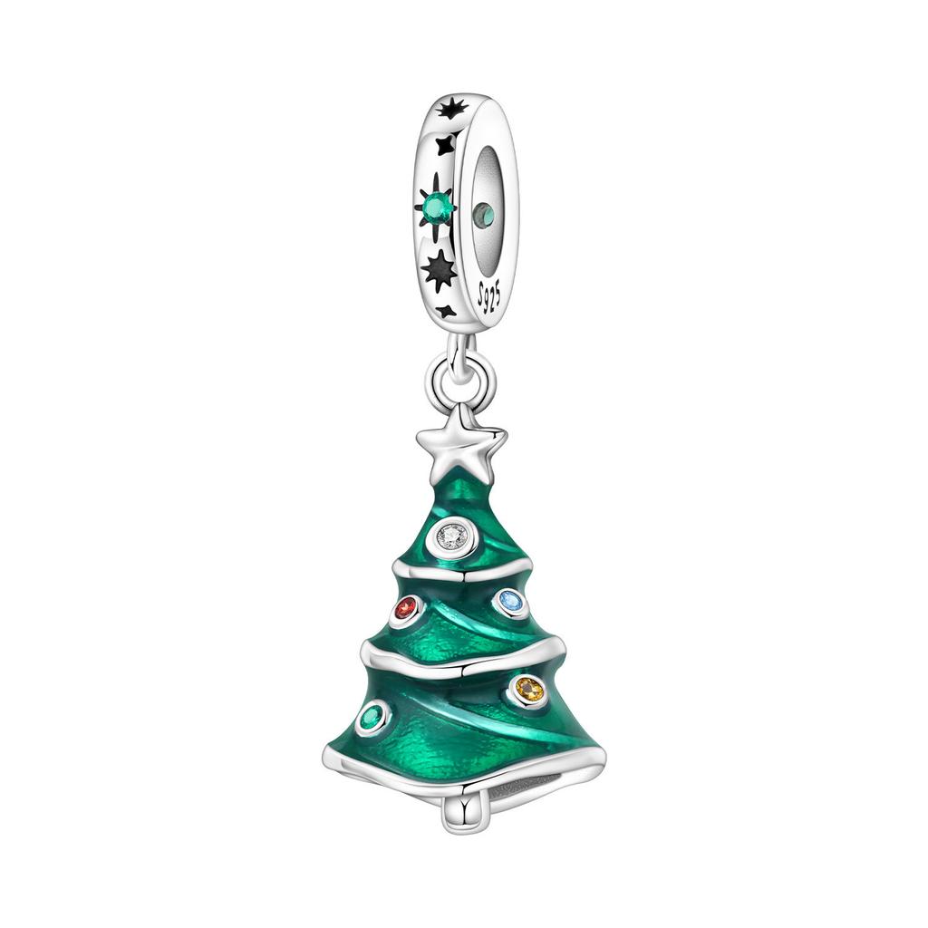 Orstarry 925 Silver Christmas Bell Pendant Beads Original Pendants Bracelet Charm Jewelry Party DIY Trendy Gifts