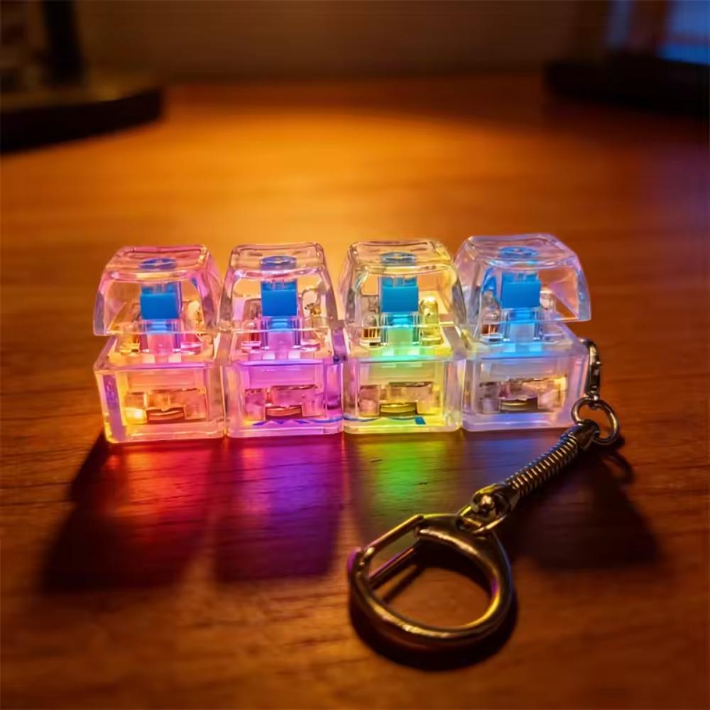 Светящаяся LED Клавиатура Брелок Игрушки-антистресс Кликер Сенсорная игрушка Снятие стресса для Брелка Клавиатуры Гаджет-антистресс для Взрослых игрушка