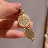Vintage Emerald Green Oval Natural Stone Dangle Earrings Pendant Gold Color Coin Antique Jewelry for Woman Accessories Luxury