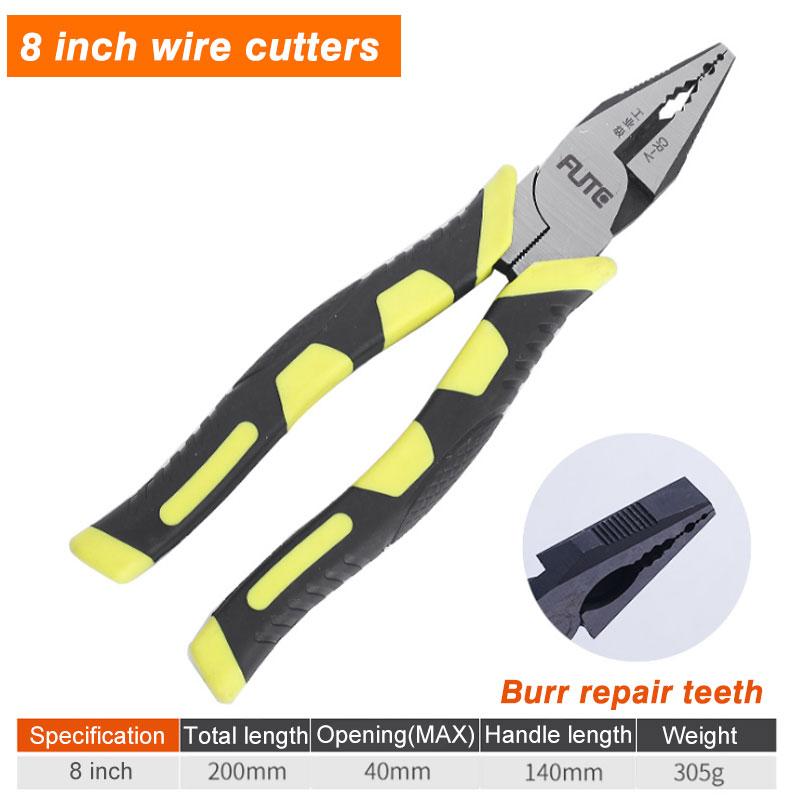 Многофункциональный многофункциональный инструмент Электрик Кабель Кусачки Плоскогубцы 9" Длинногубцы Кусачки Зачистка Обжим Ручной инструмент
