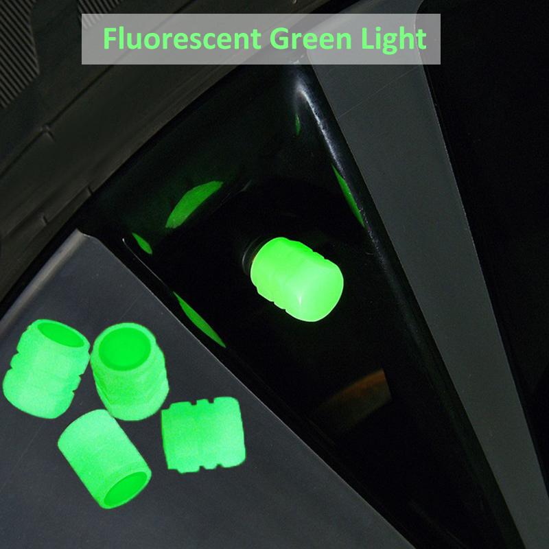 12/20 шт. светящиеся колпачки клапанов, флуоресцентные зеленые ночные светящиеся автомобильные колеса мотоцикла, велосипеда, Стайлинг шин, ступицы, светящиеся колпачки, декор