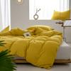 1pc Solid Color Duvet Cover 100% Washed Cotton Quilt Cover Japanese Minimalist Style Bedding Single Double King Queen Size Bed