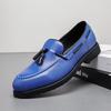 Мужская обувь большого размера лоферы с бахромой обувь на одной педали мужская деловая повседневная кожаная обувь для вождения