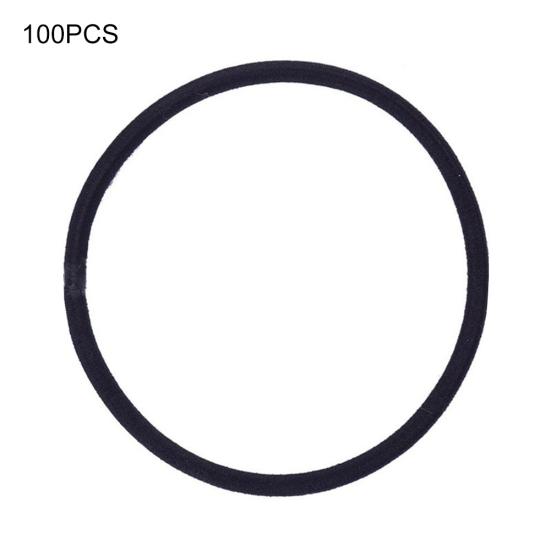 100Pcs Black Thick Snag Free Endless Hair Elastics Hairbands Ponytail Hair Ties