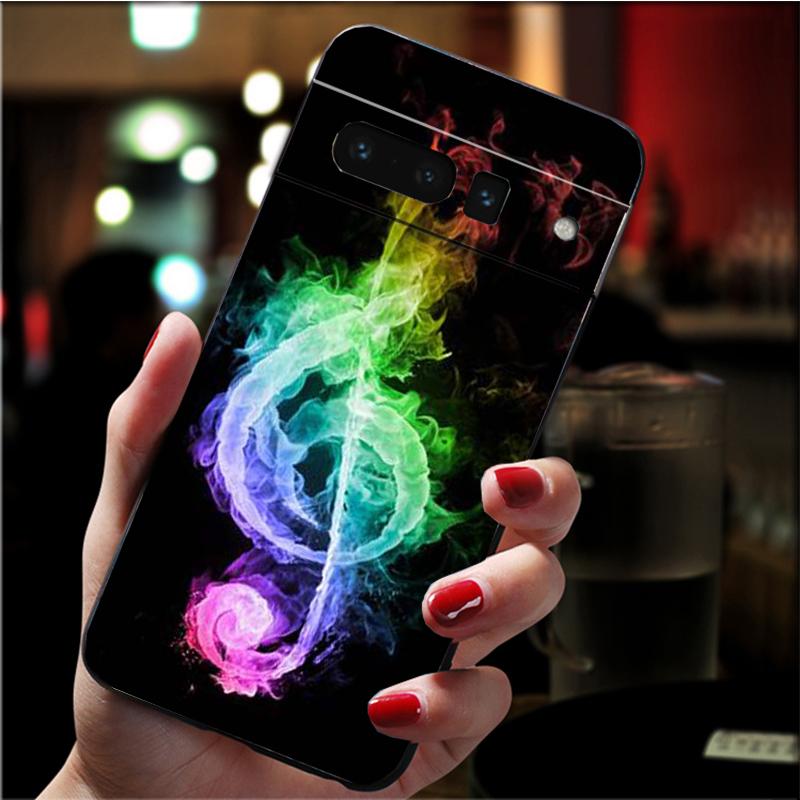 Phone Case for Google Pixel 7 Pro 7 6A 6 Pro 5A 4A 3A Pixel 4 XL Pixel 5 6 4 3 XL 3A XL 2 XL Notes Violin Music Case Funda