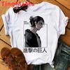 Japanese Anime Attack On Titan T Shirt Unisex Shingeki No Kyojin Eren Yeager T-shirt Cartoon Titans Attack Graphic Tshirt Unisex