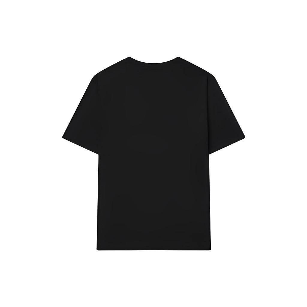 Fila Brand Logo Print American Retro Round Neck Short Sleeve T-Shirt Unisex Tops Black F51U318199FBK