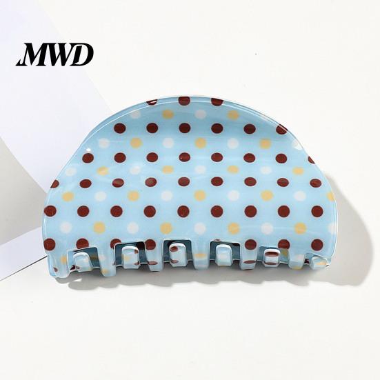 Large Hair Clip for Women Back Head Claw, Strong Bite Force Clip, Dot Print Grip Anti-Slip Teeth Accessory Daily Wear Summer Style