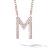 От New Initial Ожерелье M K18 розовое золото обработанное брендом Подарочные Женщины [Подарок Йорк] Женские