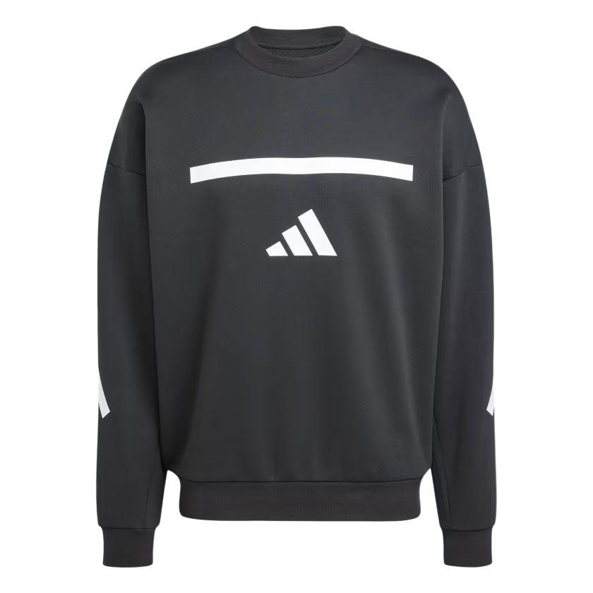adidas ЗНЕ. Серия Спортивная одежда Пуловер Удобная модная толстовка с длинным рукавом Мужская толстовка Черный Белый JD5982
