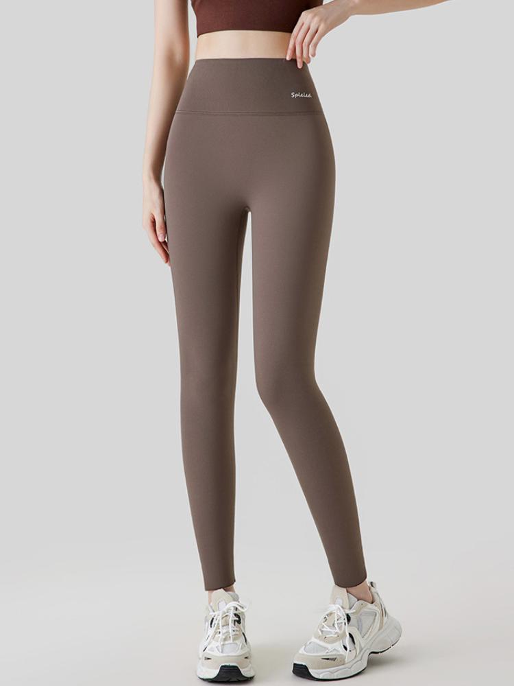 Autumn Winter Alpaca Velvet Shark Leggings Women Thick Warm Leggings High Waist Seamless Slim-Fit Thermal Pants