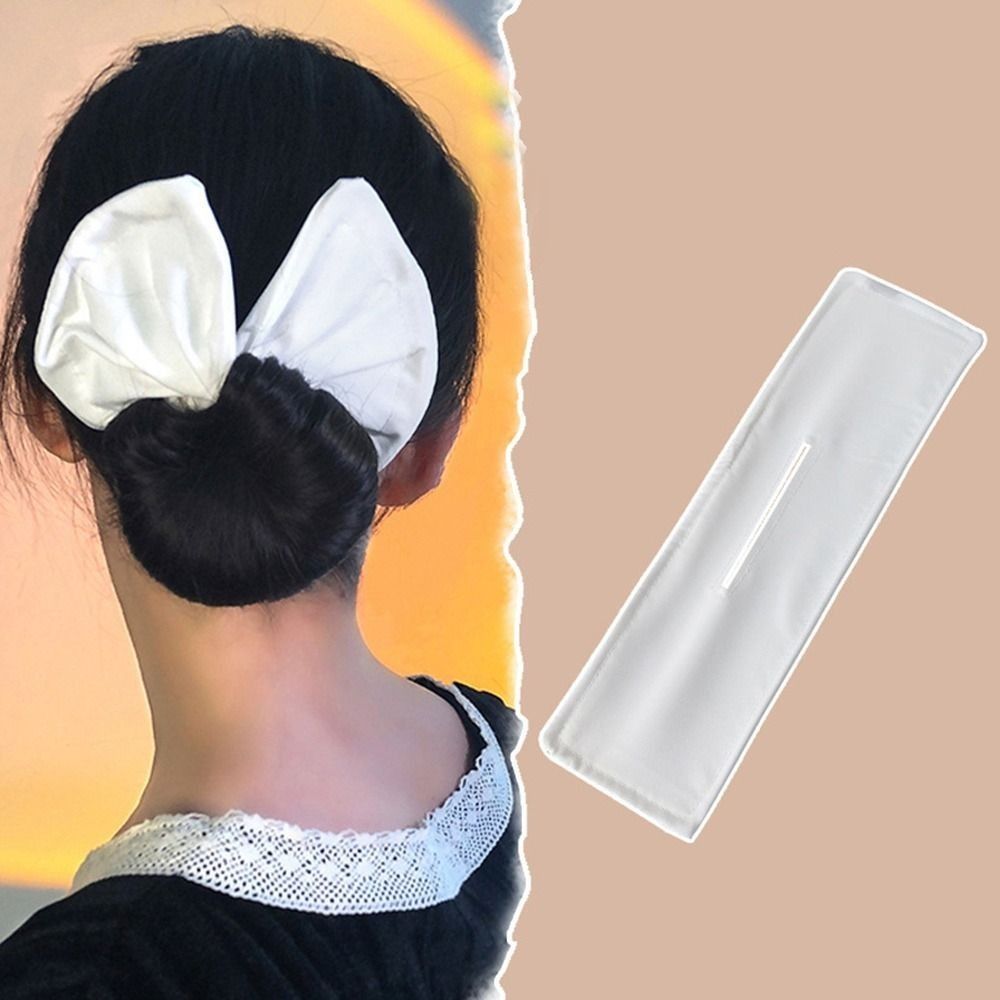 3Pcs Bun Print Hair Band Multicolor Ponytail Holder Hair Accessories Headband Curler Girl