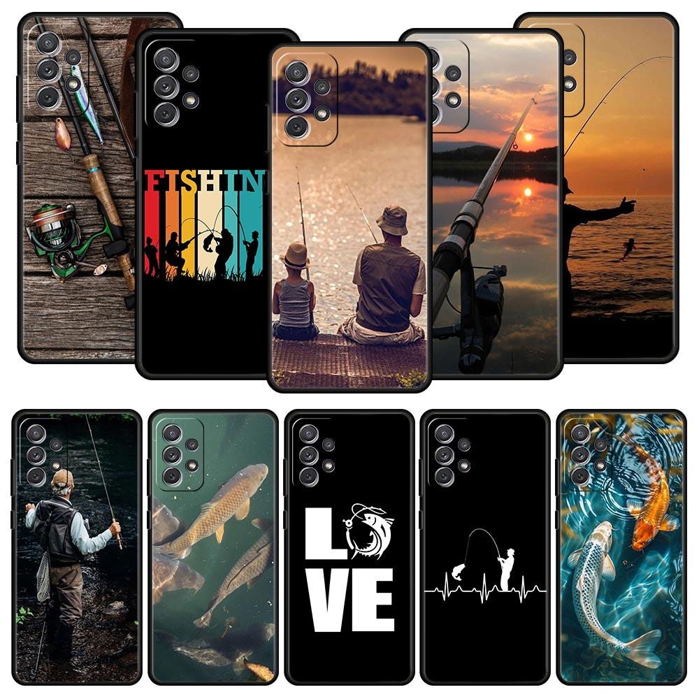 Чехол для телефона Samsung Galaxy A15 A13 A51 A71 A41 A31 A21S A03S A05 A35 A32 A55 A23 A25 A33 A53 A73 5G Чехол Рыбалка Карп Рыба