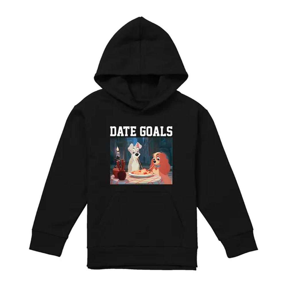 Lady And The Tramp Childrens/Kids Date Goals Valentine`s Day Hoodie